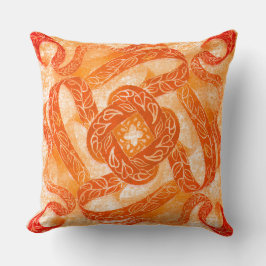 Sun-Kissed Swirl Knot Pattern Kissen