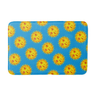 Sun Kisses Emoji, Sun Print Badematte