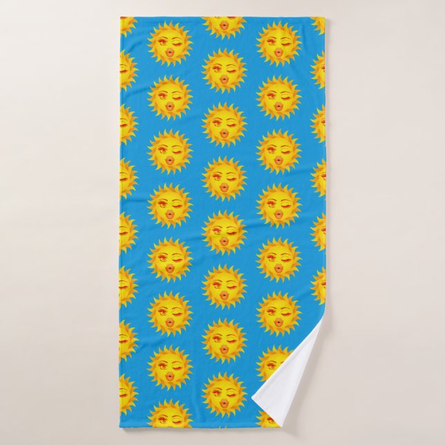 Sun Kisses, Sun Print Badehandtuch (Badehandtuch)