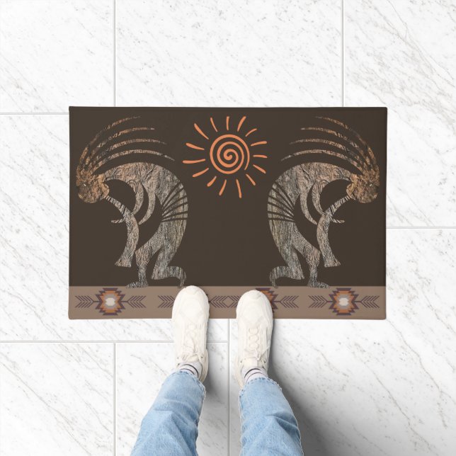 Sun Kokopelli Southwest Doormat Fußmatte (Indoor)