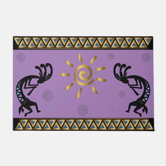 Sun Kokopelli Southwestern Doormat Fußmatte (Vorderseite)