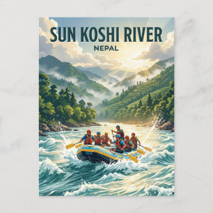 Sun Koshi Fluss Nepal Postkarte