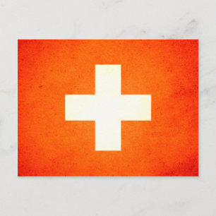 Sun küss Switzerland Flag Postkarte