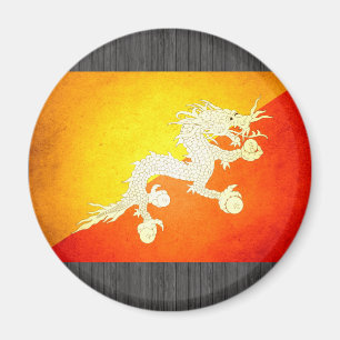 Sun küsste Bhutan-Flagge Magnet