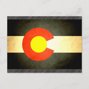 Sun küsste Colorado Flag Postkarte
