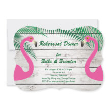 Sun küsste Flamingo-Proben-Abendessen-Einladung