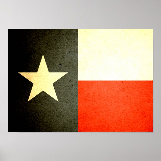 Sun küsste Texas Flag Poster (Vorne)
