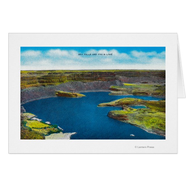 Sun Lakes - Dry Falls Staat Park, Washington Card (Vorderseite (Horizontal))