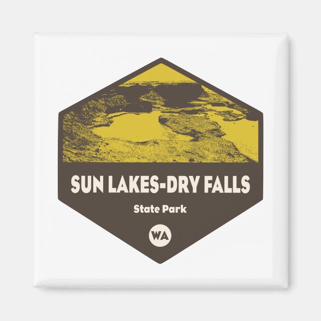Sun Lakes/Dry Falls Staat Park Washington Magnet (Vorne)