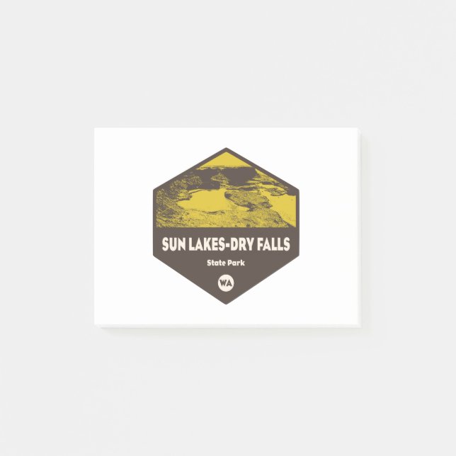 Sun Lakes/Dry Falls Staat Park Washington Post-it Klebezettel (Vorderseite)