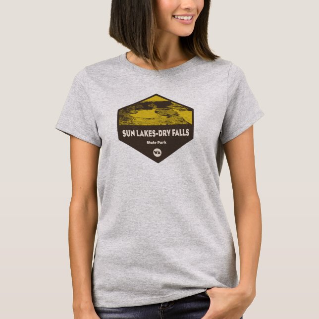 Sun Lakes/Dry Falls Staat Park Washington T-Shirt (Vorderseite)