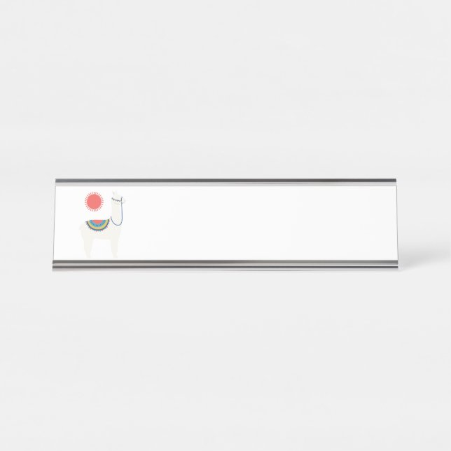 Sun-Lama Schreibtischnamensplakette (Vorderseite )