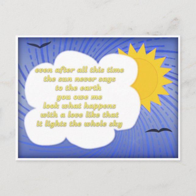 Sun Liebe For Earth von Hafiz Postkarte (Vorderseite)