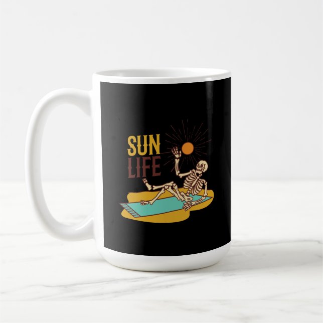 Sun Life mit Skelettsonne Kaffeetasse (Links)