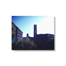 SUN LIT MILL STADT LOWELL WRAPPED CANVAS PRINT