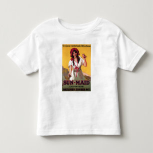 Sun-Mädchen Kalifornien-Rosinen-Plakat Kleinkind T-shirt
