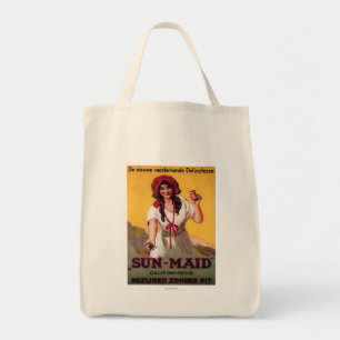Sun-Mädchen Kalifornien-Rosinen-Plakat Tragetasche