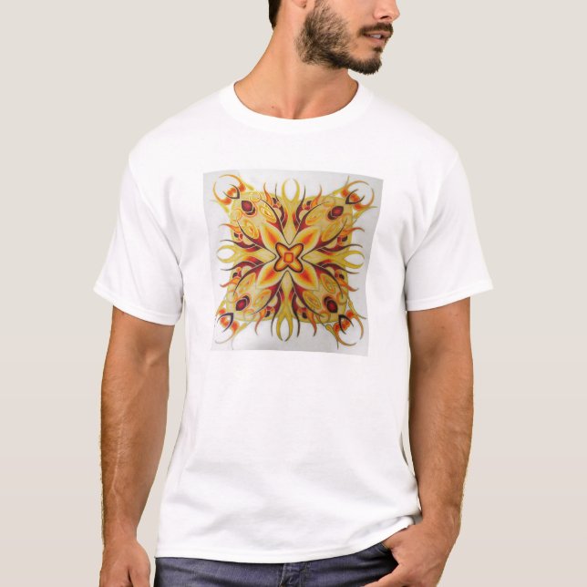 "Sun-Mandala #1" durch Aaron Brader T-Shirt (Vorderseite)