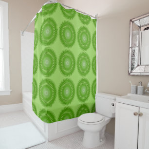 Sun Mandala green Duschvorhang