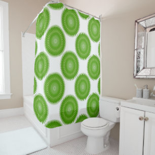 Sun Mandala green Duschvorhang