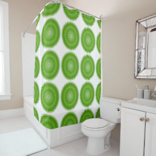 Sun Mandala green Duschvorhang