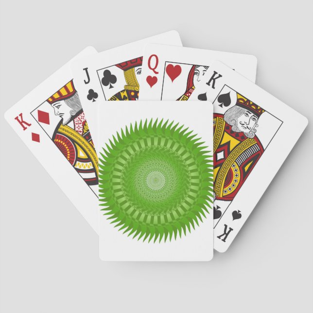 Sun Mandala green Spielkarten (Rückseite)