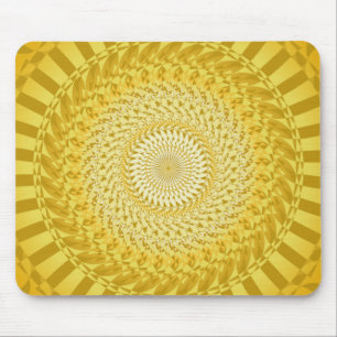 Sun Mandala in Gelb Mousepad