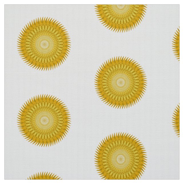Sun Mandala in Gelb Stoff (Muster)