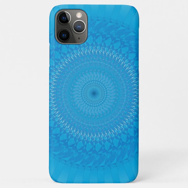 Sun Mandala Light Blue Case-Mate iPhone Hülle (Rückseite)