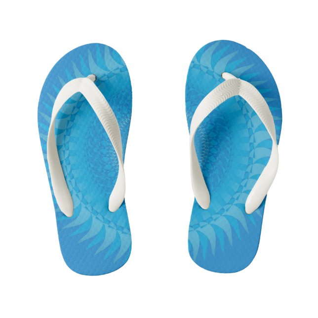 Sun Mandala Light Blue Kinderbadesandalen (Fußbett)