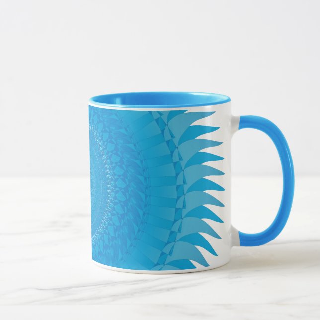 Sun Mandala Light Blue Tasse (Rechts)