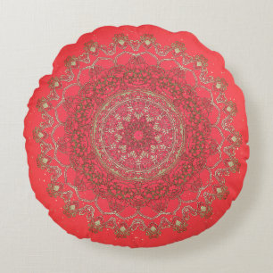 Sun Mandala - Pillow Rundes Kissen