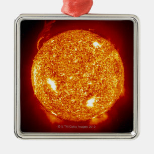 Sun mit Sonneneruptionen Ornament Aus Metall