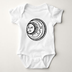 Sun, Mond u. Sternkleid Baby Strampler