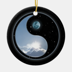 Sun-Mond Yin-Yang Keramikornament