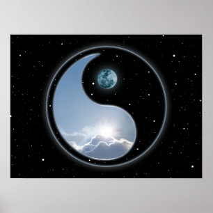 Sun-Mond Yin Yang Poster