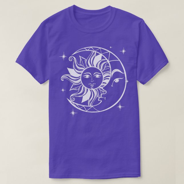 Sun Moon Alchemy Astrologie Witchy Gothic Design T-Shirt (Design vorne)