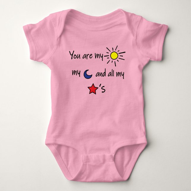 Sun-Moon-and-Stars- Baby Strampler (Vorderseite)