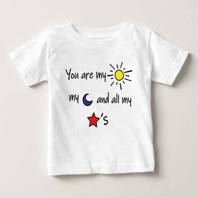 Sun-Moon-and-Stars- Baby T-shirt (Vorderseite)