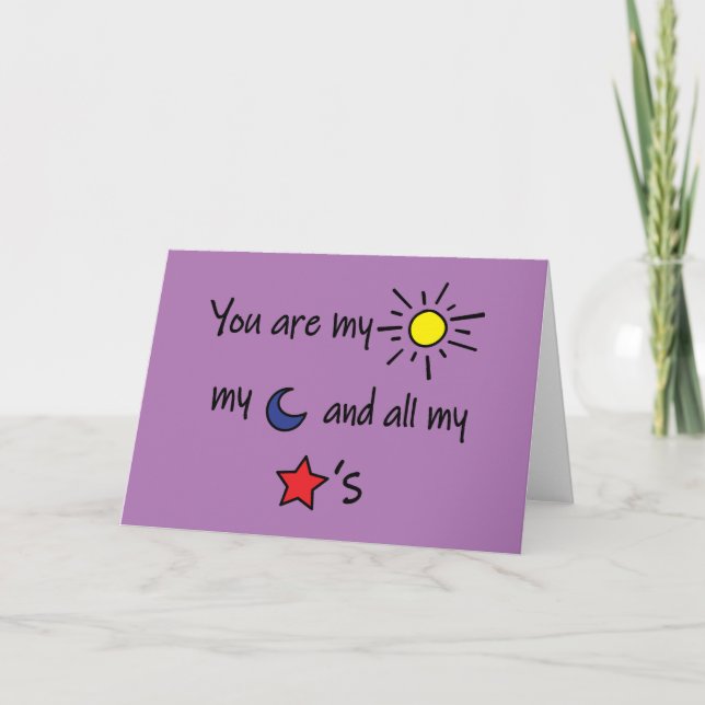 Sun-Moon-and-Stars- Feiertagskarte (Vorderseite)