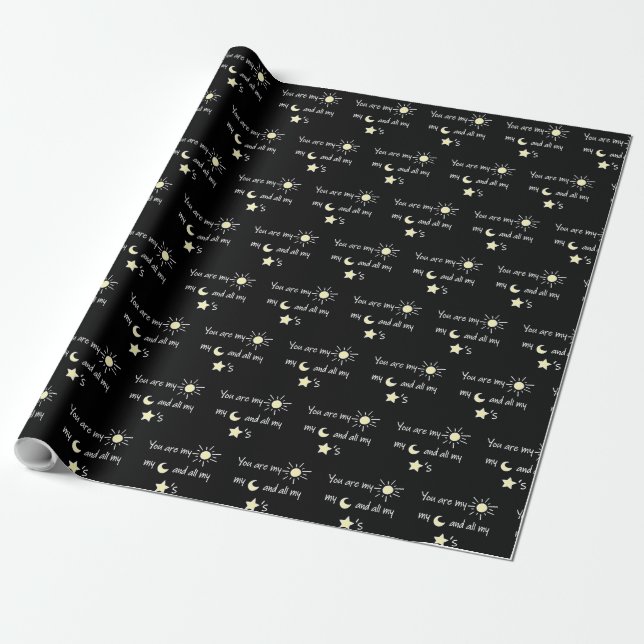 Sun-Moon-and-Stars- Geschenkpapier (Ungerollt)