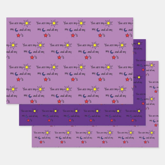Sun-Moon-and-Stars- Geschenkpapier Set (Set)
