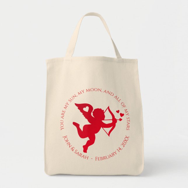 sun moon cupid VALENTINE`S DAY Tragetasche (Vorne)