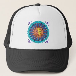 Sun Moon Face Hat Truckerkappe