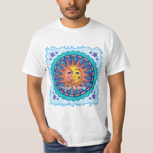 Sun  Moon Face  T-Shirt (Vorderseite)
