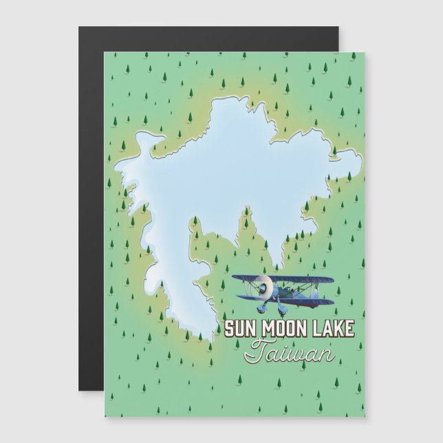 Sun Moon Lake Taiwan Magnetkarte (Vorne/Hinten)