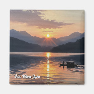 Sun Moon Lake Taiwan Sunrise Magnet