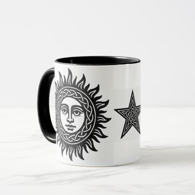 Sun & Moon Liminal Sigil Mug Tasse (Vorderseite Links)