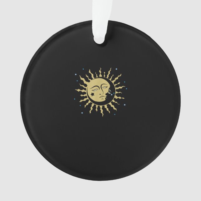 Sun Moon mit 90ern Hexenwhimsigoth Ästhetik Ornament (Vorderseite)
