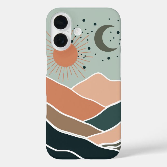 Sun & Moon Mountains Case-Mate iPhone Hülle (Rückseite)